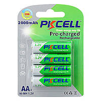 Аккумулятор PKCELL 1.2V AA 2000mAh NiMH Already Charged, 4 штуки в блистере цена за блистер, Q12 от