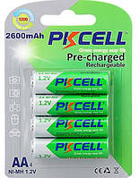 Акумулятор PKCELL 1.2V AA 2600mAh NiMH Already Charged, 4 штуки в блістері ціна за блістер, Q12 от DOM-Energy
