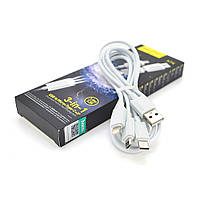 Кабель HOCO X74 USB-1 3 in 1 Micro/Iphone/Type-C, 2A, довжина 1м, White, Box от DOM-Energy