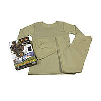 Комплект термобілизни (штани+ футболка з довгим рукавом+шапочка), розмір S-M, Туреччина, Оліва от DOM-Energy