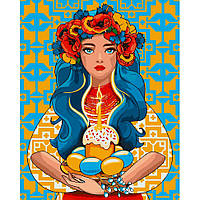 Картина по номерам Украинский сюжет. Девушка на Пасху 40*50 см Art Craft 10063-AC
