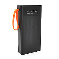 Power bank YM-572S, 30000mAh,flashlight,Input:5V/2.1A(micro USB, Type-C, Lightning), Output:5V /2.1A(4хUSB), от DOM-Energy