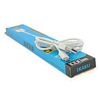 Кабель iKAKU XUANFENG charging data cable for micro, White, довжина 1м, 2,1А, BOX от DOM-Energy