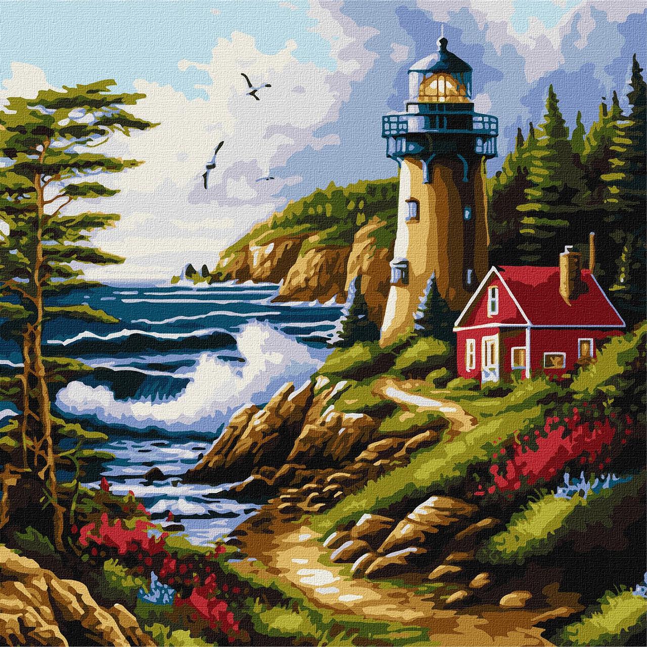 Картина за номерами Пейзаж. Морський бриз 40*40 см Ідейка KHO 2783