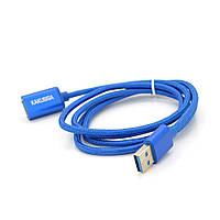 Подовжувач iKAKU KSC-753 ZUOFEI USB AM/AF USB3.0 charging data extension cable, 1,2m, Blue, Box от DOM-Energy