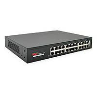 Комутатор Ethernet ONV-H1024 у металевому корпусі, 24*100Мб портів, 270х181х44.5 мм от DOM-Energy