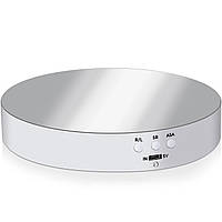 Поворотний фото столик для 3D та предметної зйомки Andoer TT-19, 360°, 19 см, білий з дзеркальною накладкою