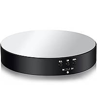 Поворотний фото столик для 3D та предметної зйомки Andoer TT-19, 360°, 19 см, чорний з дзеркальною накладкою