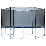 Дитячий батут на пружинах із сіткою та сходами 427 см 168" Tilly RJ-0089 Синій, фото 2