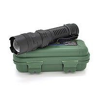 Ліхтарик ручний POWERMASTER MX-511, 1LED CREE Q5, 3W, 3 режими, ZOOM, вбудований аккум, Black, IP40, от