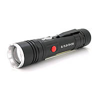 Ліхтарик Bailong BL-26+COB, Zoom, 3 режими, алюміній, компас, акум 18650, USB кабель, магніт, СЗУ, BOX от