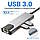 Багатофункціональний USB Type-C хаб / розгалужувач Addap MH-09s, концентратор 5в1: 2 x USB 3,0 + Type-C + HDMI + Ethernet Gigabit, фото 8