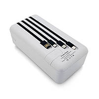 PowerBank Bix-50000mAh, Input:MicroUSB+Type-C, Output:4USB/Type-C/MicroUSB/Lightning, QC22.5W/PD20W, White от
