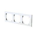 8573 CB Рамка 3 пости Sky біле скло 2CLA857300A3001, фото 2