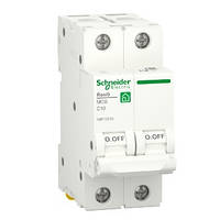 Автоматичний вимикач Schneider RESI9 10А, 2P, крива C, 6кА от DOM-Energy