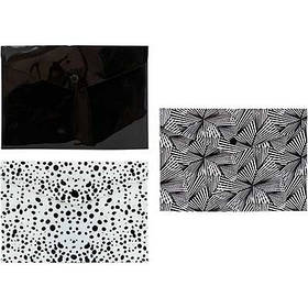 Папка на кнопці А5 чорна, чорно-білий принт 2-54 (24318)