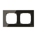 8572 CN Рамка 2 пости Sky чорне скло 2CLA857200A3101, фото 3