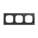 8573 CN Рамка 3 пости Sky чорне скло 2CLA857300A3101, фото 3