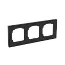 8573 CN Рамка 3 пости Sky чорне скло 2CLA857300A3101, фото 4