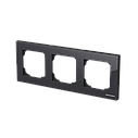 8573 CN Рамка 3 пости Sky чорне скло 2CLA857300A3101, фото 2