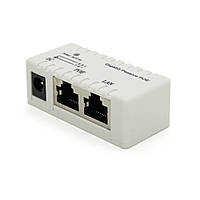 POE інжектор IEEE 802.3af PoE з портом Ethernet 10/100/1000 Мбіт / с, White от DOM-Energy