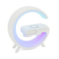 Настільна лампа-нічник G11, Bluetooth колонка, блопроводна зарядка телефону, світло RGB, Box от DOM-Energy