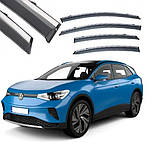 Дефлектори вікон VW ID 4 з хром окантовкою з нержавійки, фото 10