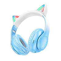Бездротові навушники Bluetooth HOCO W42, White/Blue, Box от DOM-Energy