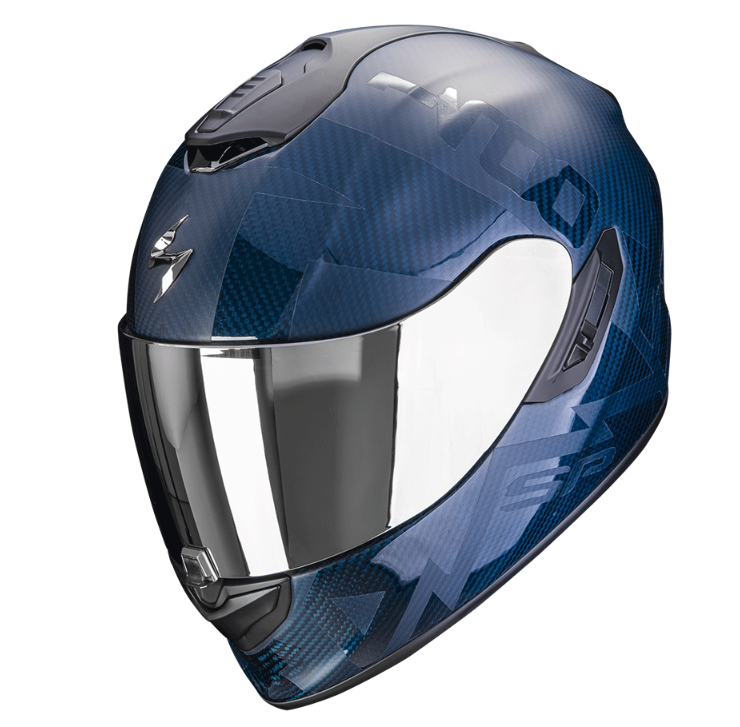 Мотошолом Scorpion Exo-1400 Evo Carbon Air Cerebro blue