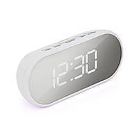 Електронний годинник VST-712Y Дзеркальний дисплей, будильник, живлення від кабелю USB, White от DOM-Energy