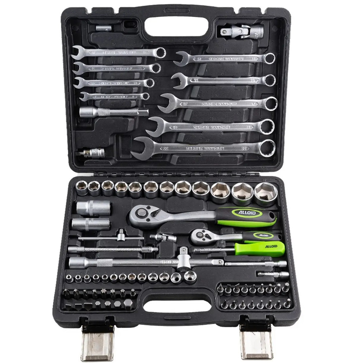 Hабір інструментів Alloid Base 1/2", 1/4" 82 предметів NI-1082 WN-6 (60399), фото 1