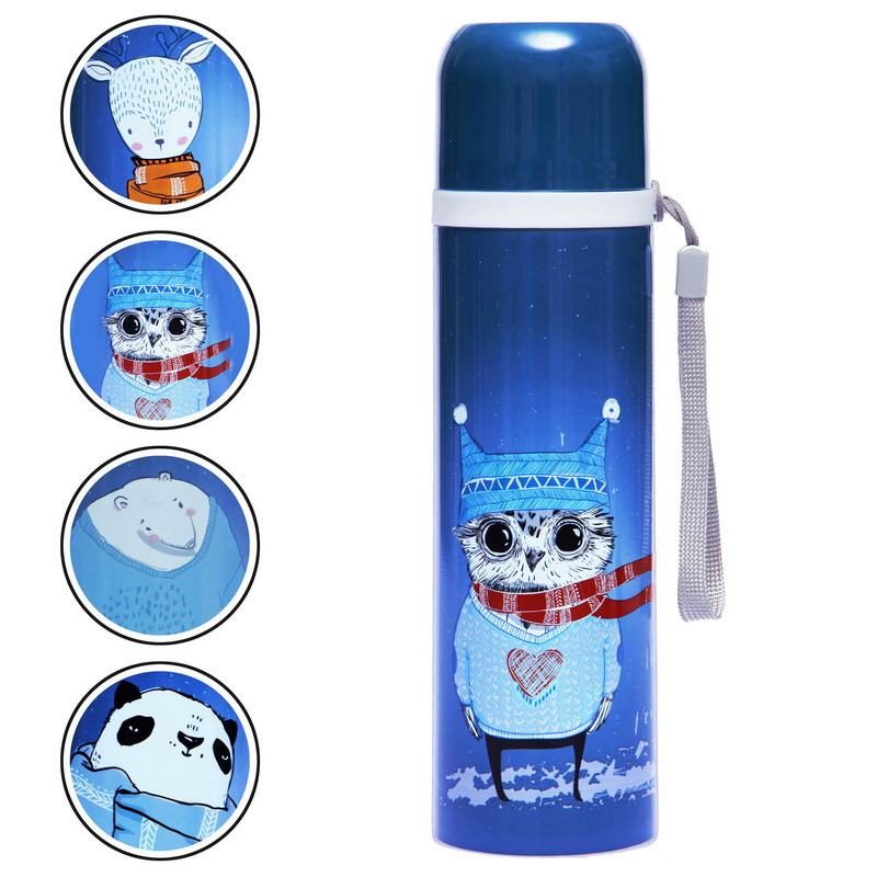 Термос із неіржавкої сталі для напоїв 500 мл NIGHT PREDATOR SP-Sport LD-B720SS, фото 1