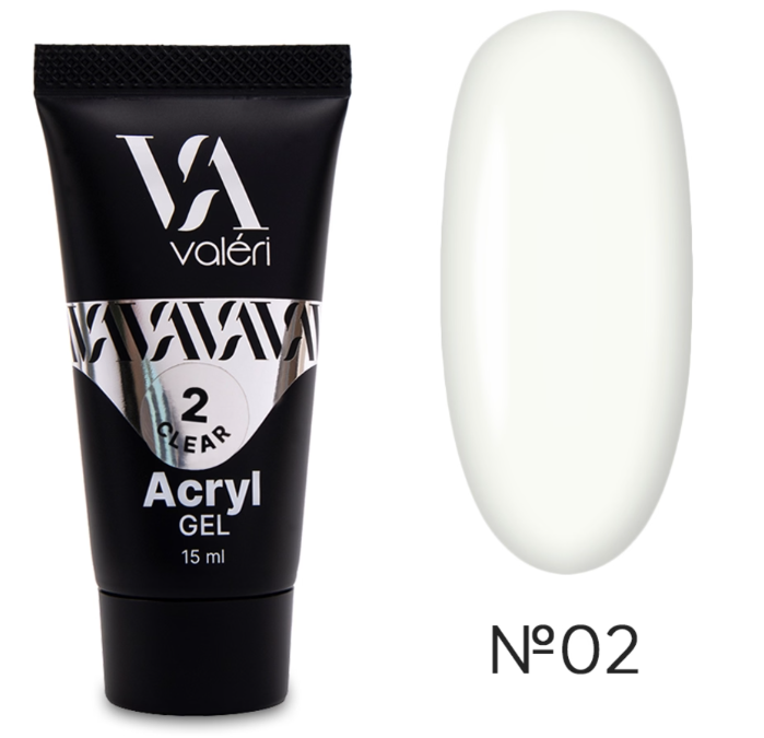 Акриловий гель для нарощення Valeri Acryl Gel 02 CLEAR 15 мл