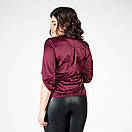 Стильна жіноча шовкова блуза батал. Жіноча блузка з перлами. Шикарна повсякденна жіноча буза р.48-56, фото 4