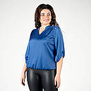 Стильна жіноча шовкова блуза батал. Жіноча блузка з перлами. Шикарна повсякденна жіноча буза р.48-56, фото 5