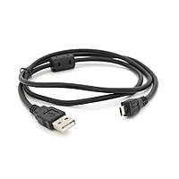Кабель USB 2.0 (AM / Місго 5 pin) 1,0м, 1 ферит чорний, ОЕМ, Q500 от DOM-Energy