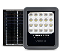 LED прожектор 20W на сонячній батареї VIDEX 500Lm 5000K