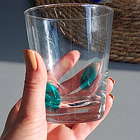 Стеклянный стакан для воды и сока "Павлин", 200мл