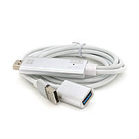 Конвертер USB (папа) на HDMI(папа) 1,8м, GOLD, 4K/2K, Пакет