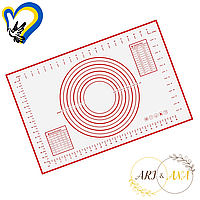Силиконовый коврик для выпекания 60х40см Ari&Ana красный