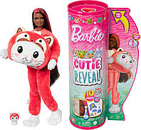 Кукла Барби Сюрприз Котенок в костюме красной панды Barbie Cutie Reveal Animal Plush Costume Kitten as Red