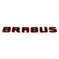 Автологотип шильдик эмблема надпись Mercedes Brabus Red Black 200мм