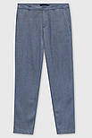 Льняні чоловічі штани Finn Flare BAS-20024-105 сині S, фото 7