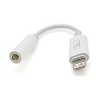 Перехідник Lighting(M) => Jack 3.5mm(F), 5см, White, Box от DOM-Energy