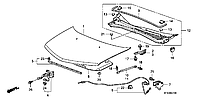 Ручка открывания капота Acura MDX YD2 74135SHJA01ZE