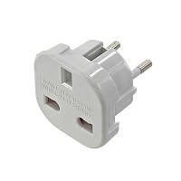 Переходник на евророзетку 9625 White, 110-250V, 10-16A, 1800W от DOM-Energy