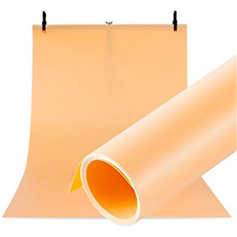 Фон для зйомки Visico PVC-1220 Orange (120x200см), фото 1