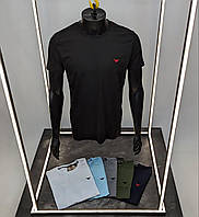 Мужская футболка armani lux черная, Мужская футболка emporio armani ea7, Стильная футболка армани