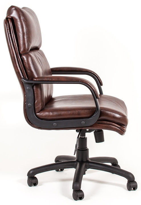 Кресло офисное Дакота подлокотники пластик рич механизм Tilt кожзаменитель Титан ДК Браун (Richman ТМ) - фото 3 - id-p250381252
