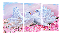 Фотокартины на холсте, картины в подарок руководителю, подарок подруге Пара голубей 100x180 см MK30281_X